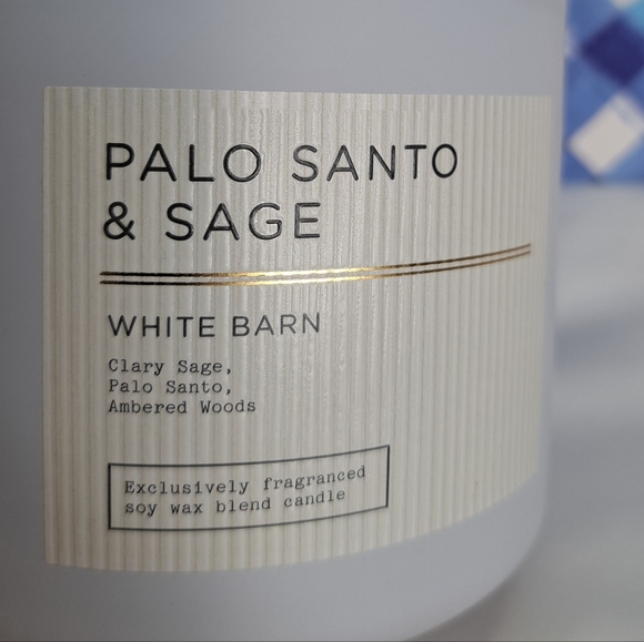 White Barn Palo Santo & Sage Candle - Cream - Picture 6 of 10